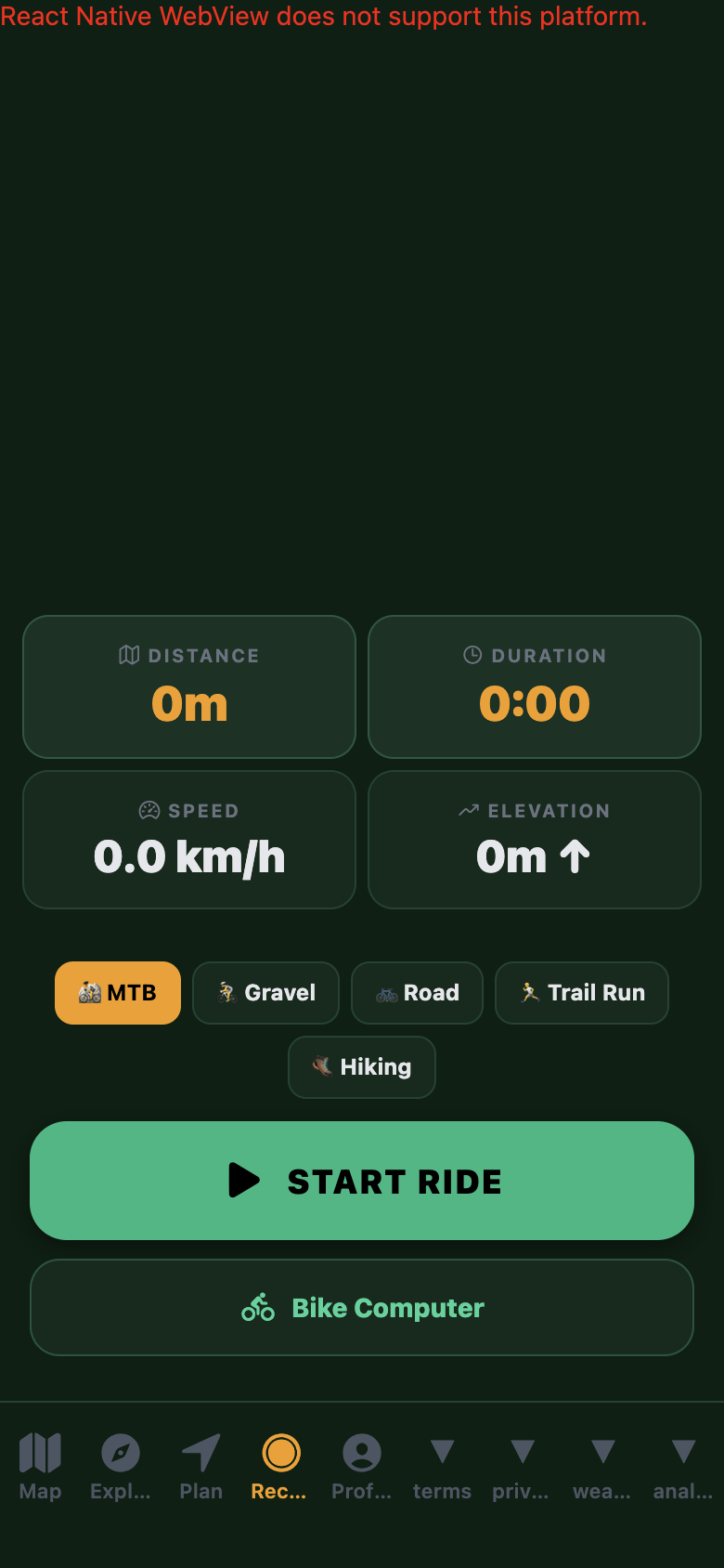 TrailNav ride tracking